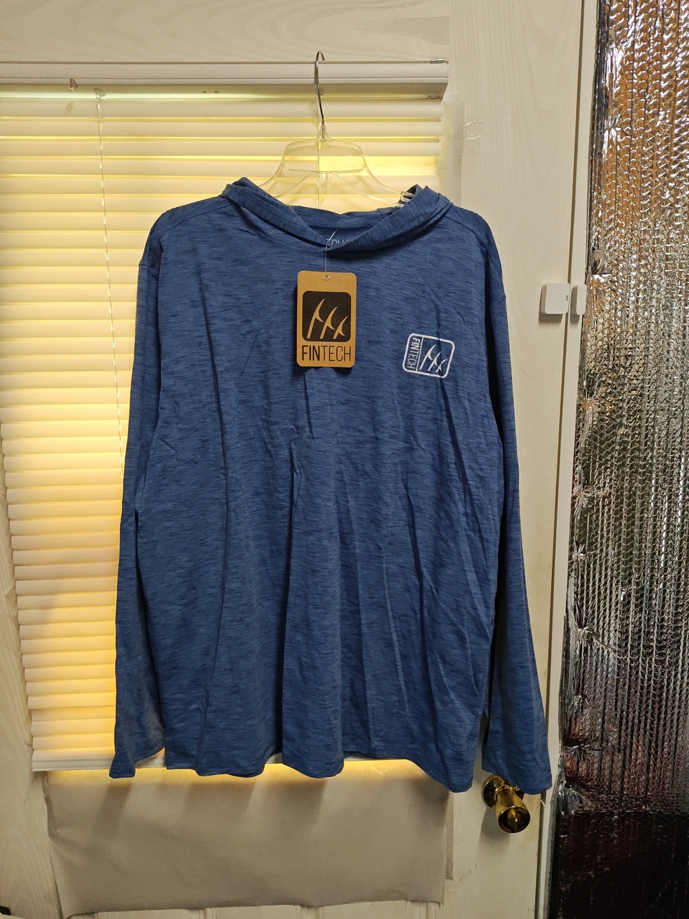 Fintech Men's Lightweight Blue Hoodie